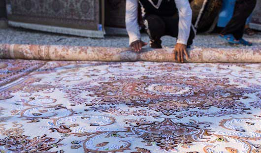 روش اصولی لول کردن قالی در قالیشویی بنیاد قم
